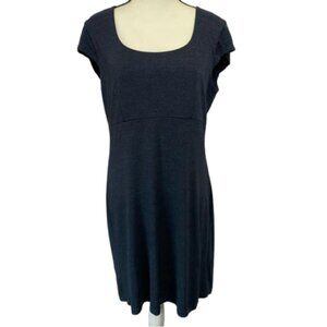 Express Charcoal Gray Scoop Neck Cap Sleeve Fitted Dress Size 13/14 #0921